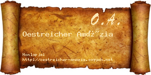 Oestreicher Amázia névjegykártya